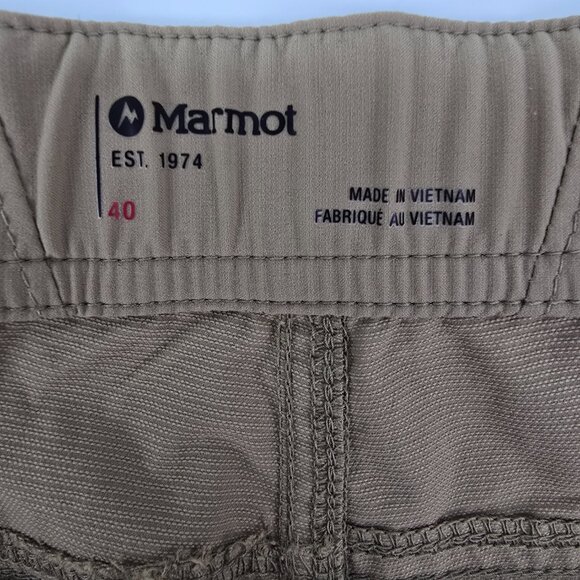 Marmot Arch Rock Pants Men's 40 Khaki Nylon Hiking Belted Outdoor Lightweight - Picture 8 of 10